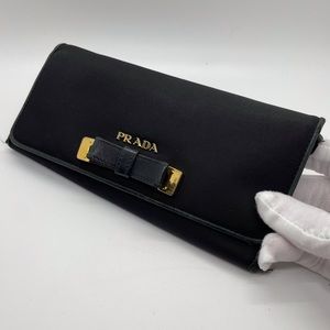 Prada long nylon wallet